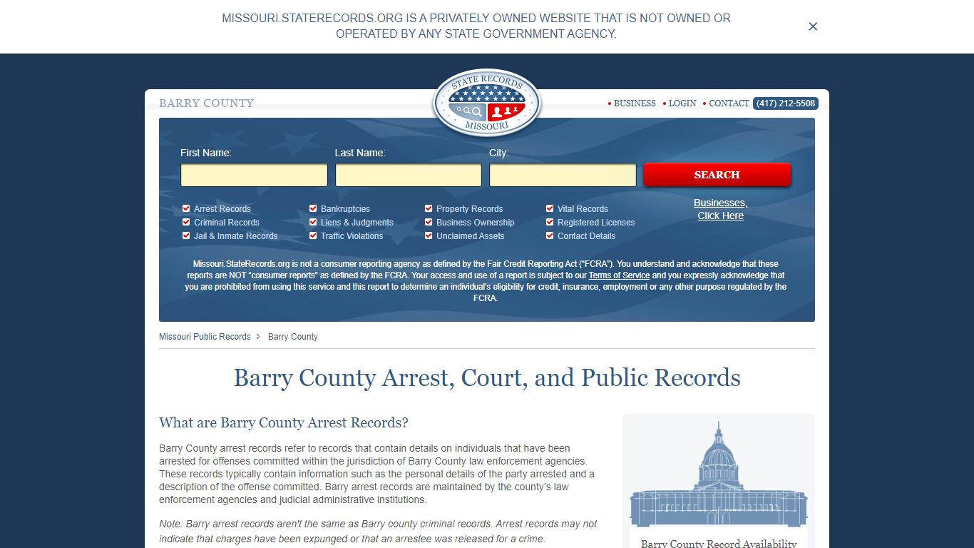 Barry County Arrest, Court, and Public Records